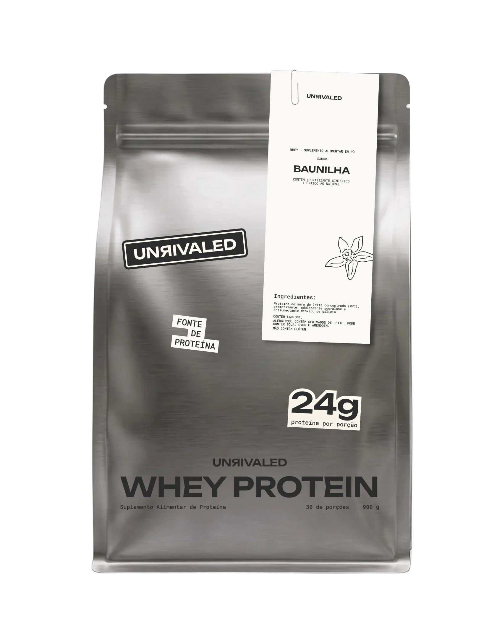 Refil de whey protein UNRIVALED sabor baunilha